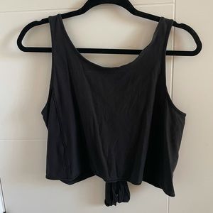 Black Lululemon Crop Top with Tie in Back